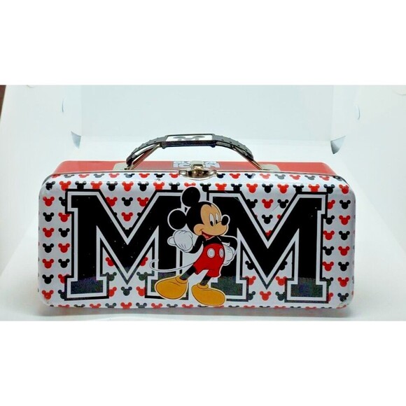 Disney Other - Mickey Mouse Metal Tool Tin/ Pencil Case w/ cute lift handle